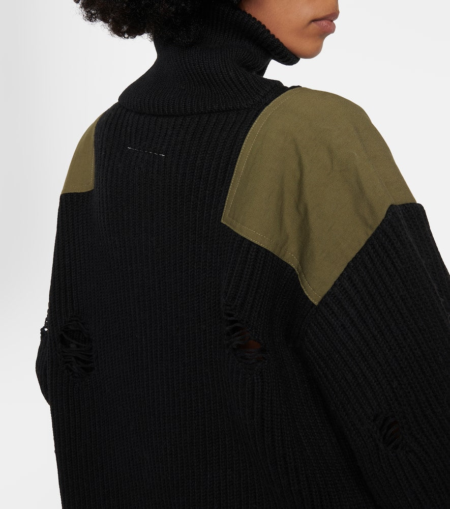 MM6 Maison Margiela Cotton and wool sweatshirt dress