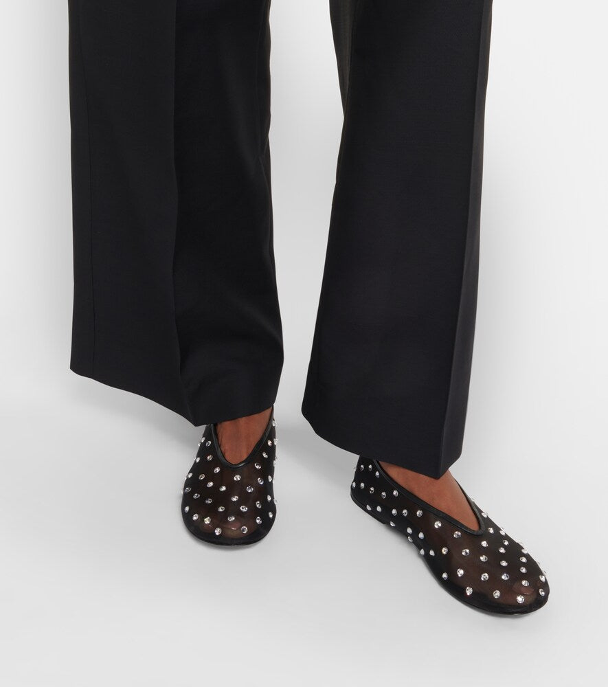 Khaite Marcy crystal-embellished ballet flats