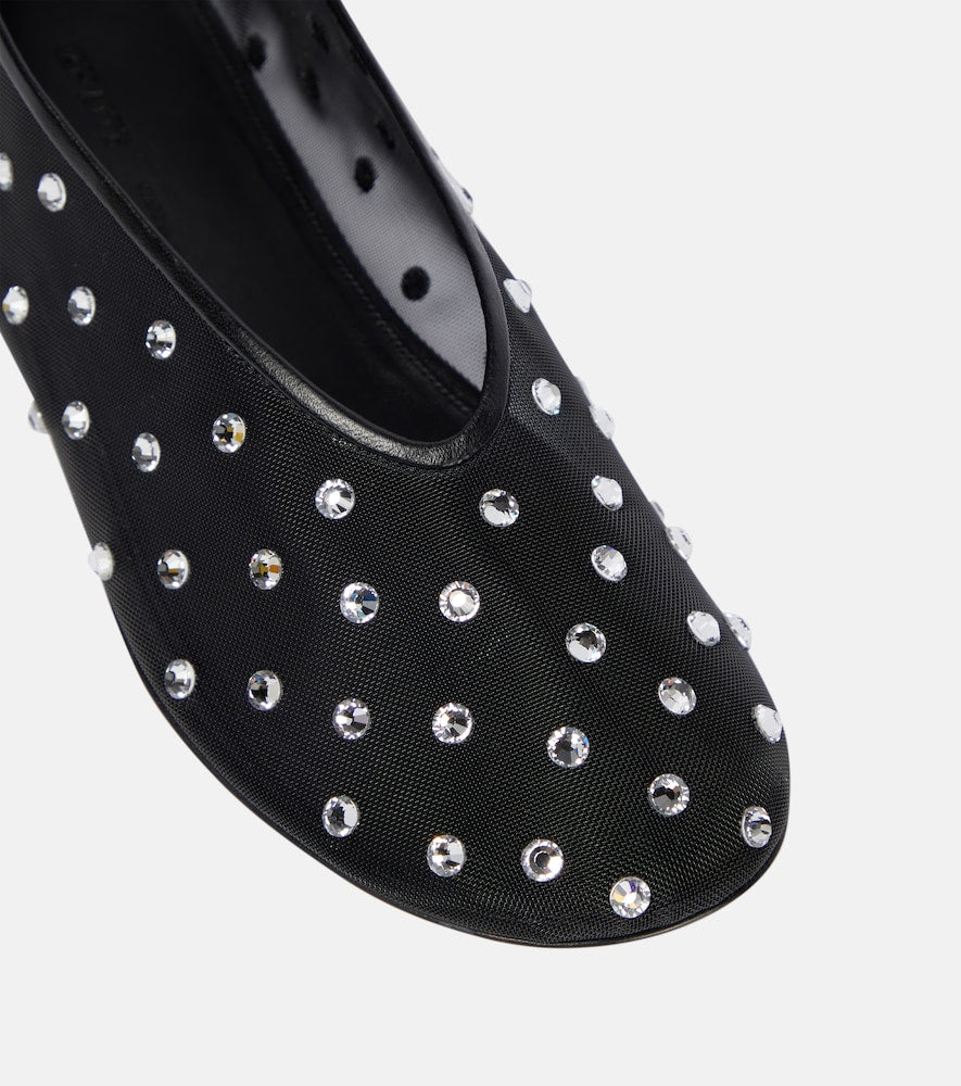 Khaite Marcy crystal-embellished ballet flats