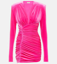 Alexandre Vauthier Ruched velvet minidress