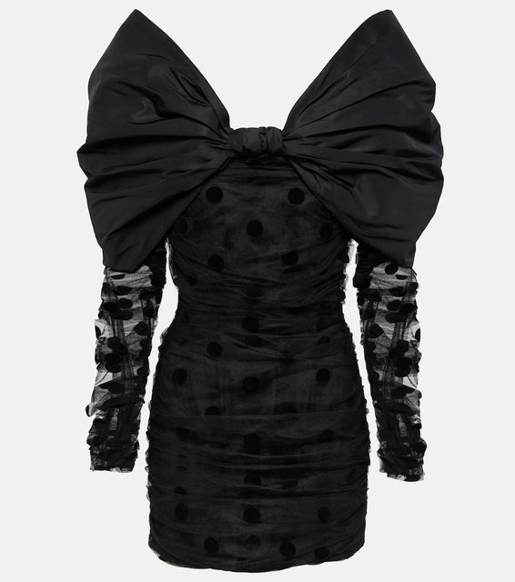Nina Ricci Polka-dot tulle minidress