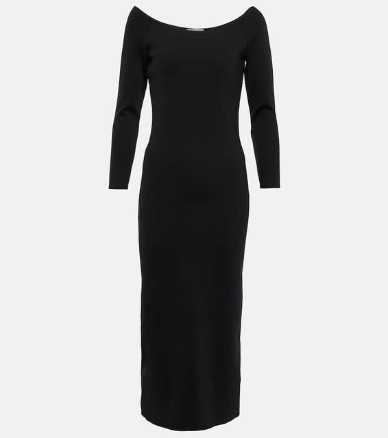 The Row Coralinda scuba midi dress