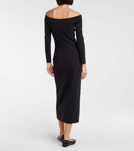 The Row Coralinda scuba midi dress