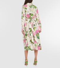 Oscar de la Renta Floral cotton midi shirt dress