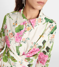 Oscar de la Renta Floral cotton midi shirt dress