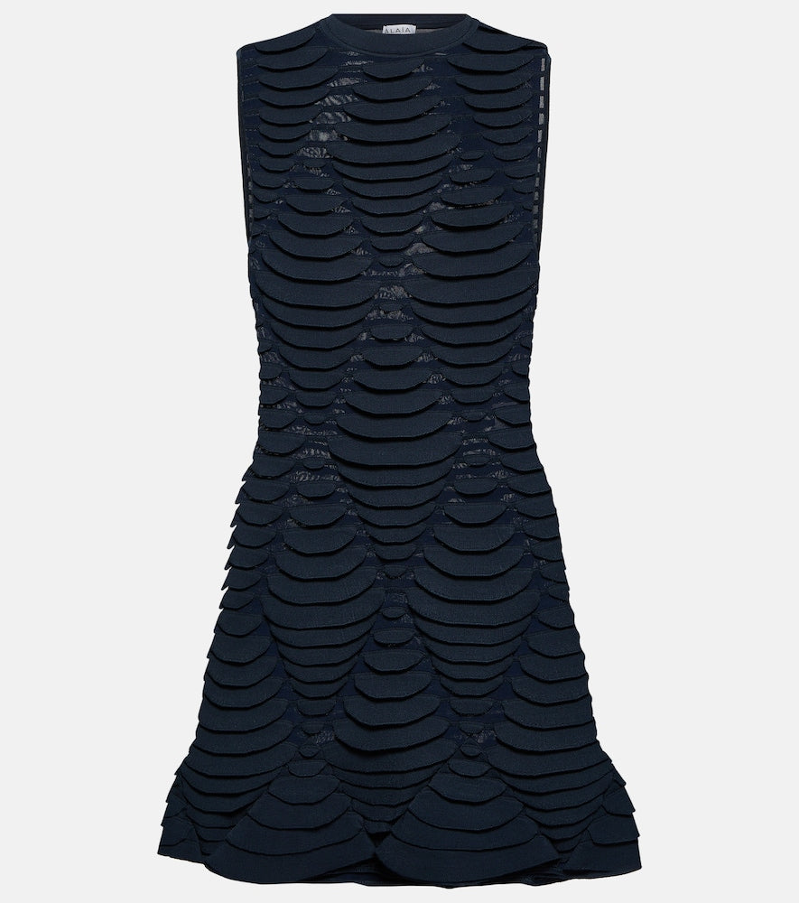 Alaia Snake-effect knit minidress. Alaia 蛇纹针织迷你连衣裙