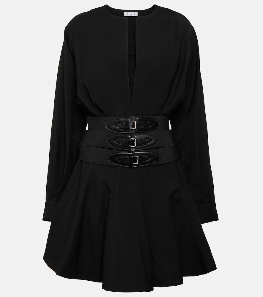 Alaia Belted wool minidress. Alaia 系带羊毛迷你连衣裙