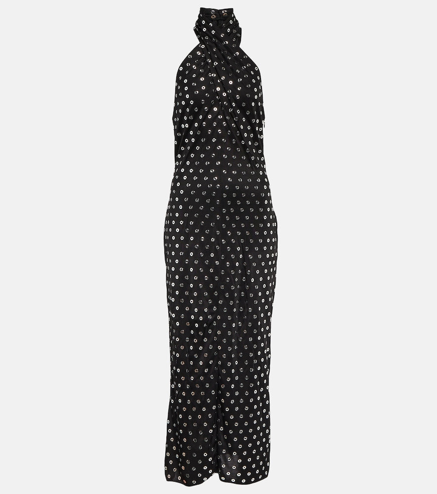 Alaia Embellished halterneck midi dress. Alaia 缀饰露背中长连衣裙