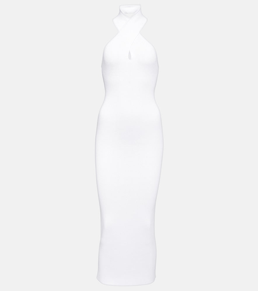 Alaia Halterneck bodycon midi dress. Alaia 露背紧身中长连衣裙