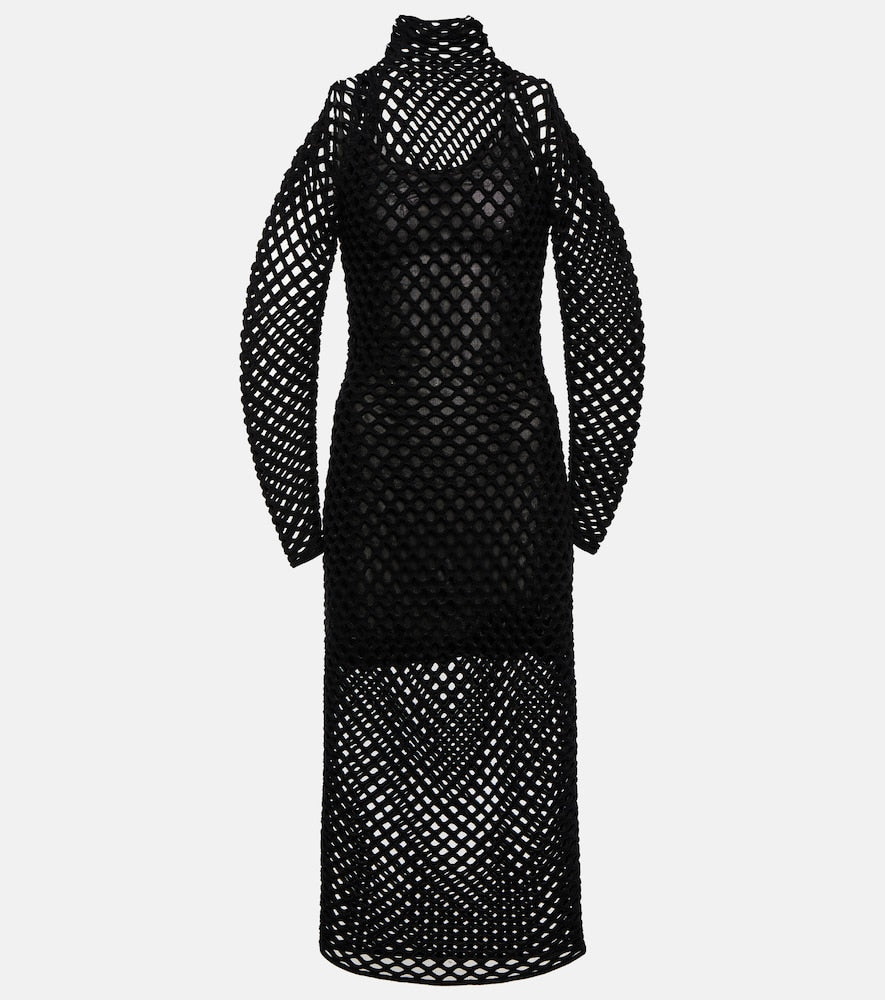 Alaia Sheer net gown. Alaia 薄纱礼服