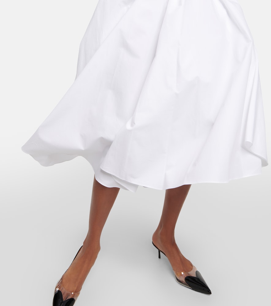 Alaia Belted cotton poplin midi dress