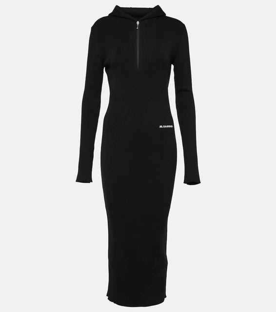 Jil Sander Wool-blend midi dress