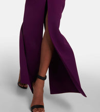 Safiyaa Asymmetric embellished crêpe gown