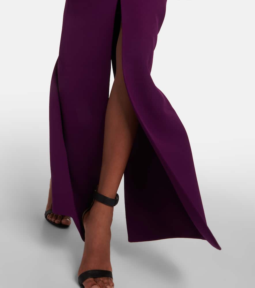 Safiyaa Asymmetric embellished crêpe gown
