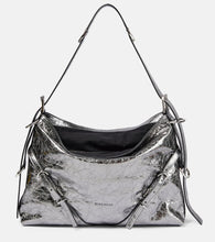 Givenchy Voyou Medium metallic leather shoulder bag. Shop Givenchy Shoulder Bags for women now.