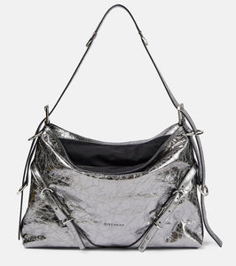 Givenchy Voyou Medium metallic leather shoulder bag. Shop Givenchy Shoulder Bags for women now.