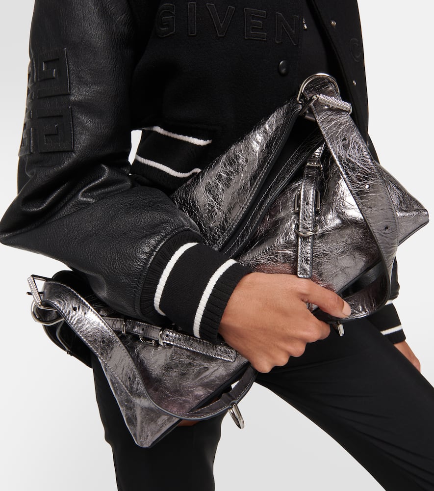 Givenchy Voyou Medium metallic leather shoulder bag