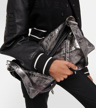 Givenchy Voyou Medium metallic leather shoulder bag