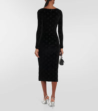 Dolce&Gabbana Logo velvet midi dress