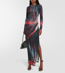 Louisa Ballou Printed jersey maxi dress