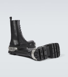 Balenciaga Bulldozer leather lace-up boots