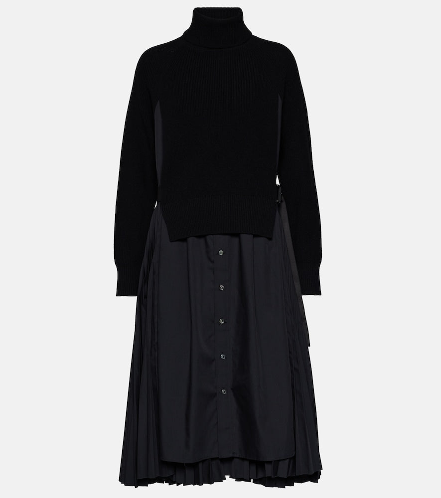 Sacai Turtleneck midi dress. Sacai 高领中长连衣裙