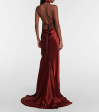 Ann Demeulemeester Halterneck satin gown