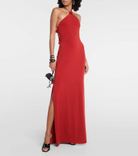 Magda Butrym Floral-appliqué jersey gown