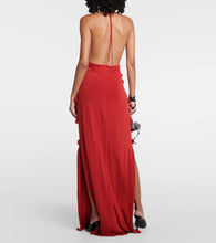 Magda Butrym Floral-appliqué jersey gown