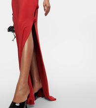 Magda Butrym Floral-appliqué jersey gown