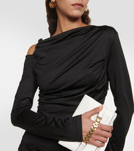 Victoria Beckham Asymmetric ruched jersey midi dress