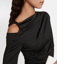 Victoria Beckham Asymmetric ruched jersey midi dress