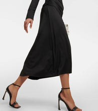 Victoria Beckham Asymmetric ruched jersey midi dress