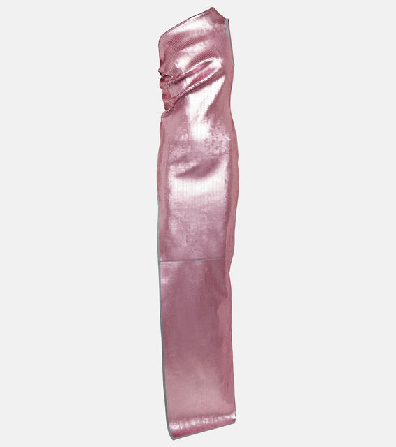 Rick Owens One-shoulder sequined gown