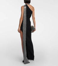 David Koma Crystal-embellished scarf gown