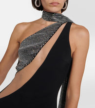 David Koma Crystal-embellished scarf gown