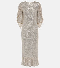 Roberta Einer Drama sequined midi dress