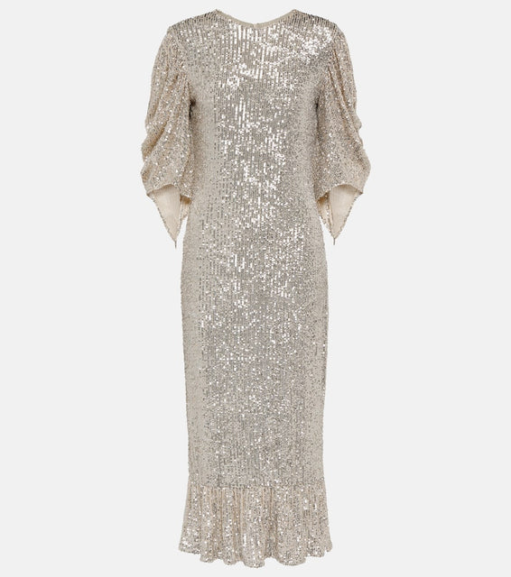 Roberta Einer Drama sequined midi dress