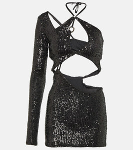 Roberta Einer Banu cutout sequined minidress