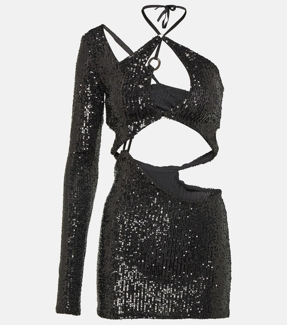 Roberta Einer Banu cutout sequined minidress
