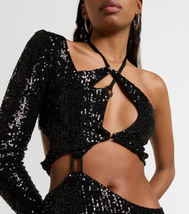 Roberta Einer Banu cutout sequined minidress