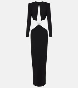 MÔNOT Cutout crêpe maxi dress