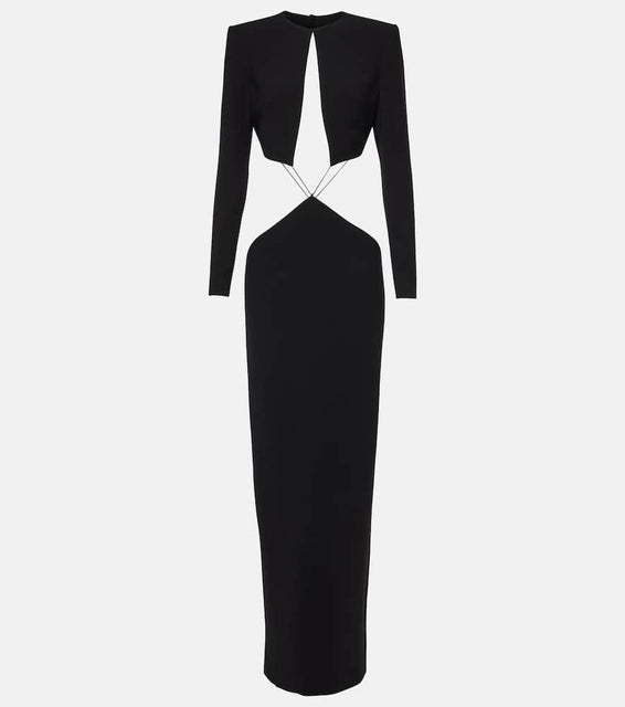 MÔNOT Cutout crêpe maxi dress