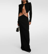MÔNOT Cutout crêpe maxi dress