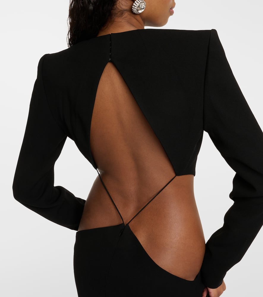 MÔNOT Cutout crêpe maxi dress