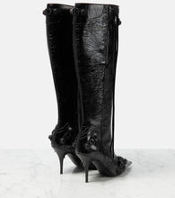 Balenciaga Cagole leather knee-high boots