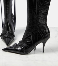 Balenciaga Cagole leather knee-high boots