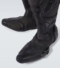 Balenciaga Biker embossed leather knee-high boots