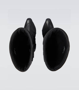 Balenciaga Biker embossed leather knee-high boots
