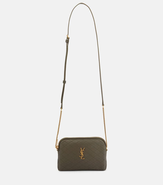 Saint Laurent Gaby quilted leather shoulder bag. Shop Saint Laurent Shoulder Bags for women now.